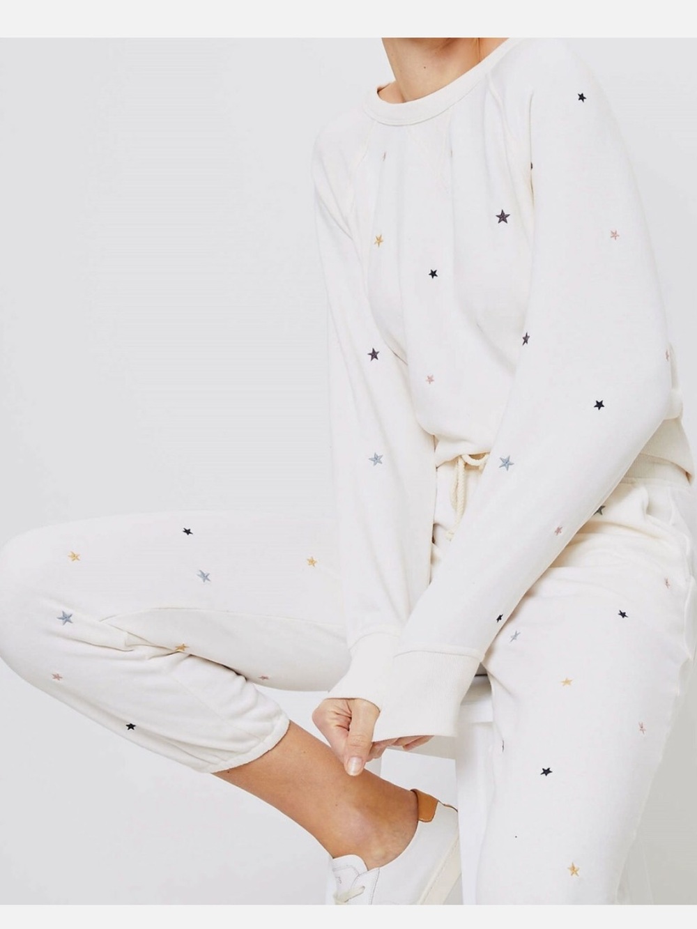 Lou & Grey Star Terry Matching Pajama Set- Sweatshirt and Sweatpants